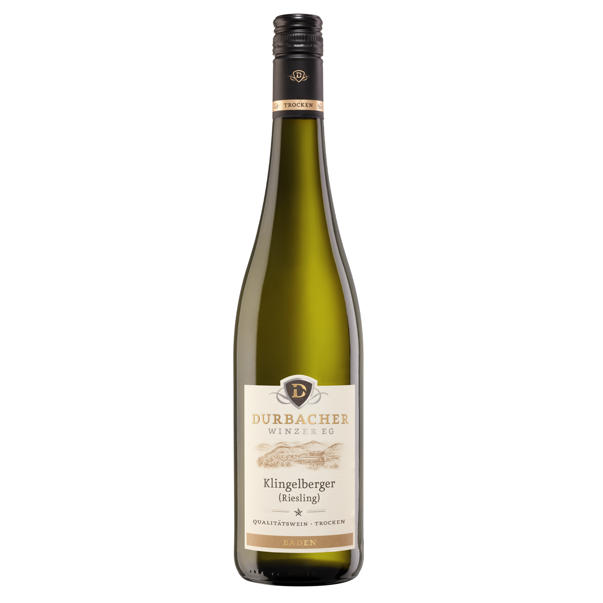 Weinflasche - Durbacher Riesling QbA trocken 0,75L