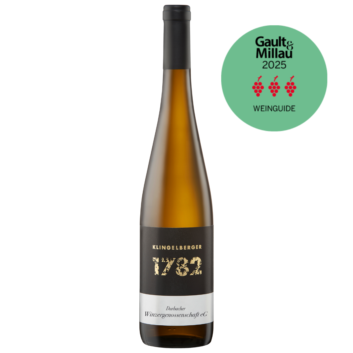 Weinflasche - Durbacher Klingelberger Riesling 1782 QbA trocken 0,75L - Gault & Millau 2025 prämiert