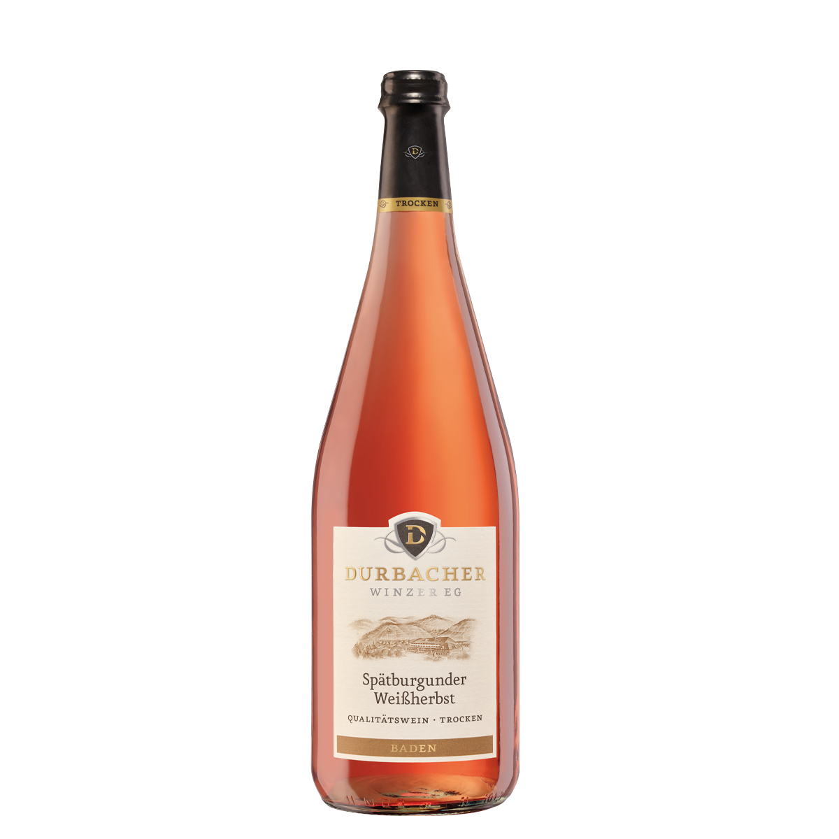 Weinflasche - Durbacher Spätburgunder Weißherbst Qba trocken 1,0L
