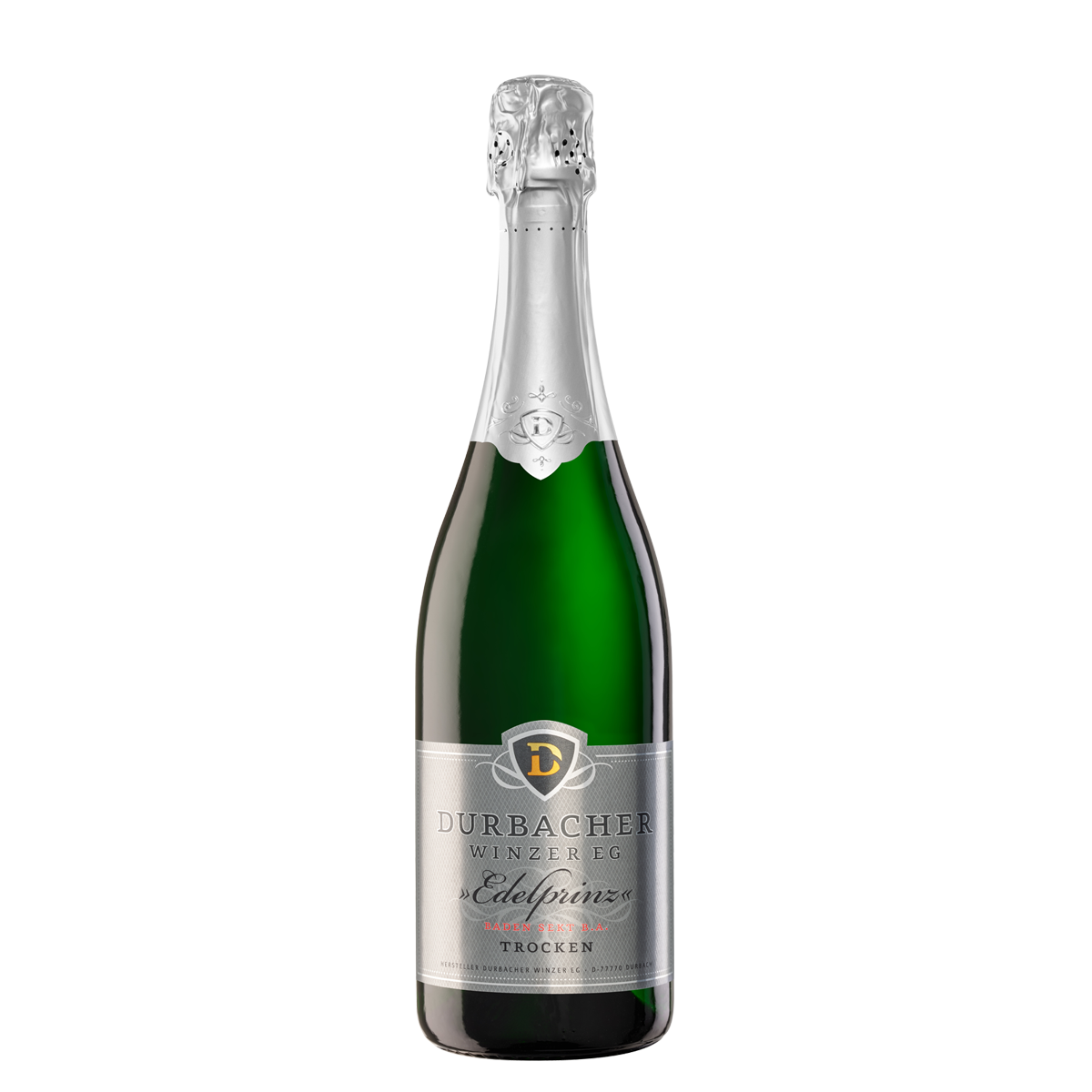 Durbacher Edelprinz Sekt weiß trocken 0,75 L