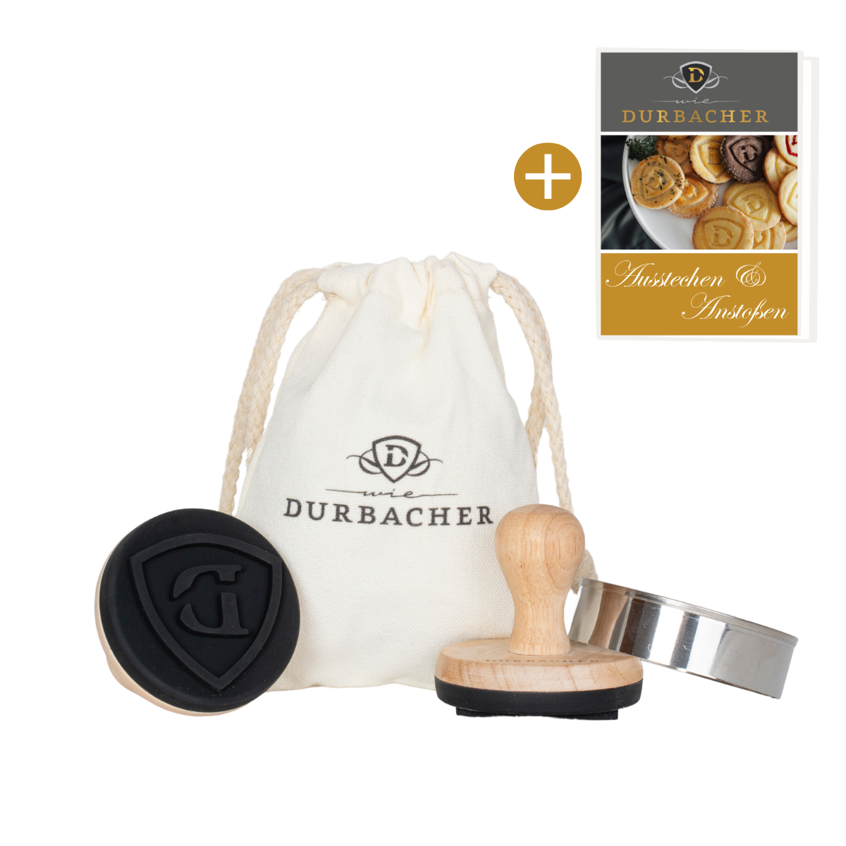Durbacher Keksstempel mit Baumwollbeutel & Rezeptheft