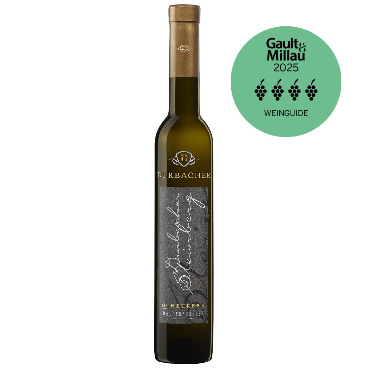 Weinflasche - Durbacher Steinberg Scheurebe Beerenauslese 0,375L Gault & Millau 2025 prämiert