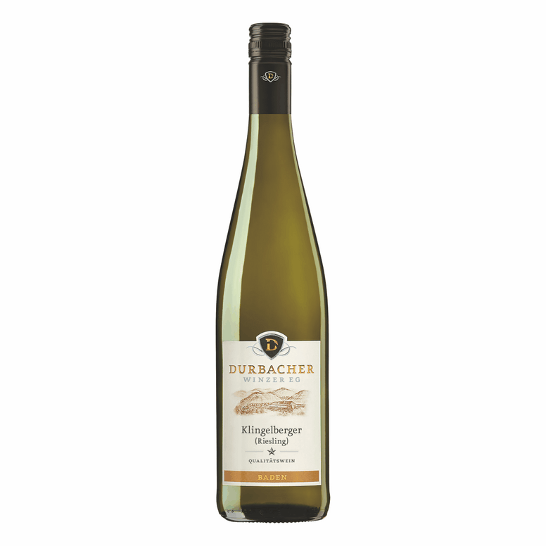 Eine Flasche Riesling Qualitätswein 0,75 L