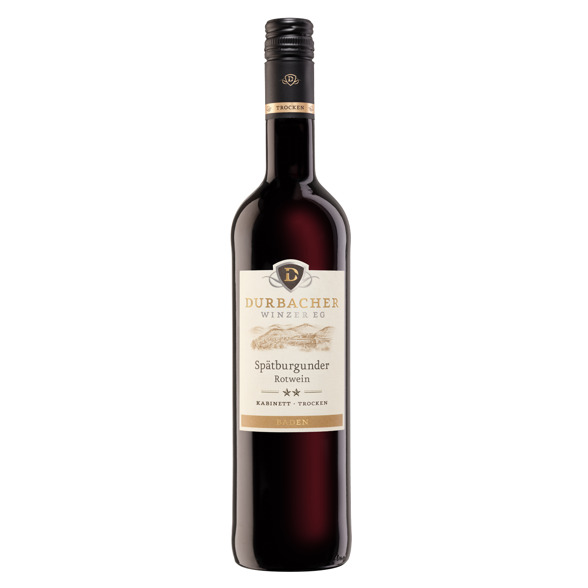 Weinflasche - Durbacher Rotwein Qba trocken 0,75L