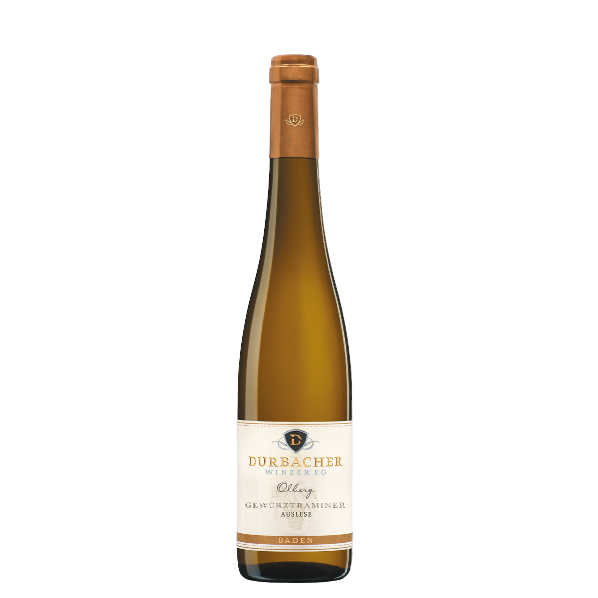 Weinflasche - Durbacher Ölberg Gewürztraminer Auslese EDELSÜSS mild 0,5L