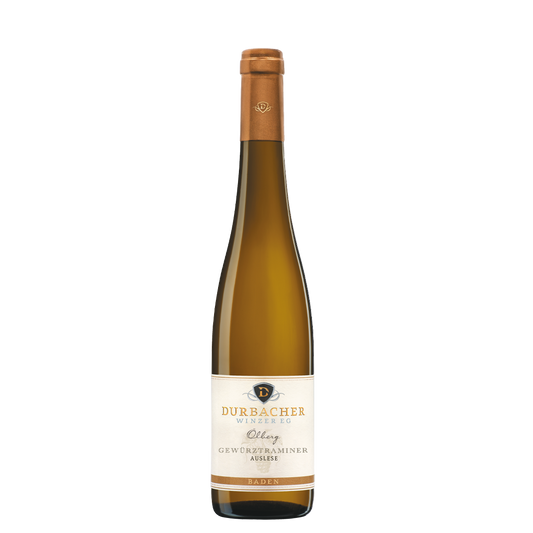 Weinflasche - Durbacher Ölberg Gewürztraminer Auslese EDELSÜSS mild 0,5L