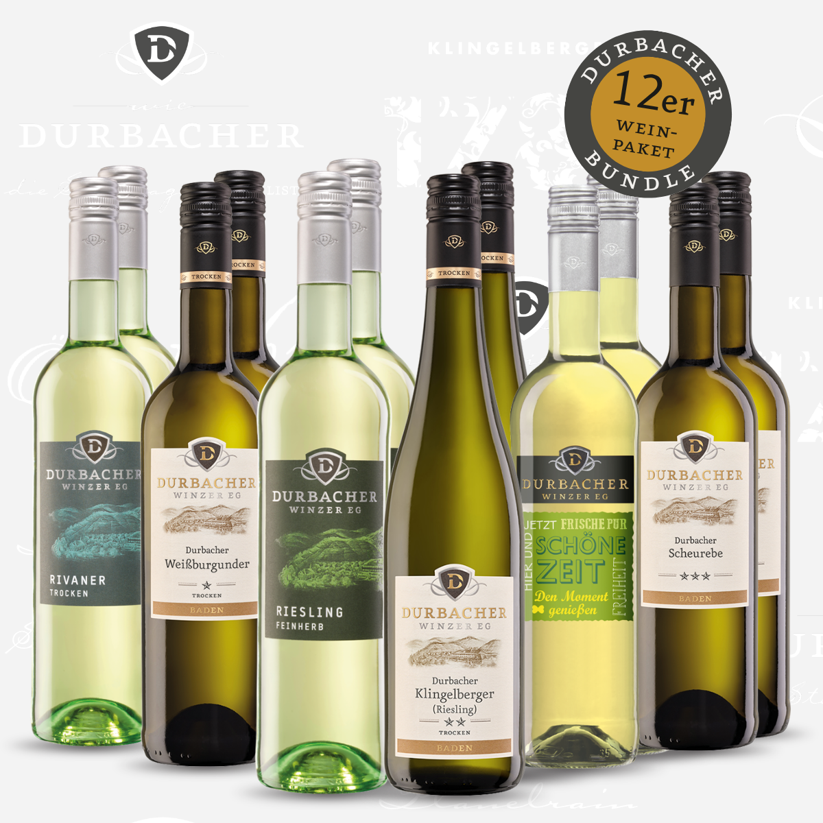 Probierpaket Weiß - Durbacher Winzer eG - 12 Flaschen