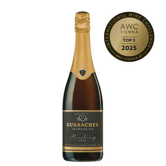 Sektflasche - Durbacher Riesling Sekt brut 0,75L - AWC VIENNA Top 3 2025 prämiert 
