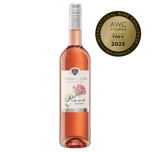 Weinflasche - Durbacher Spätburgunder Rosé - 1 STERN - trocken 0,75L AWC VIENNA Top 5 2025 prämiert