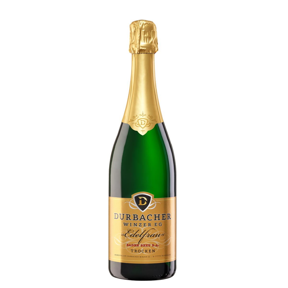 Sektflasche - Durbacher Edelfrau Sekt trocken 0,75L