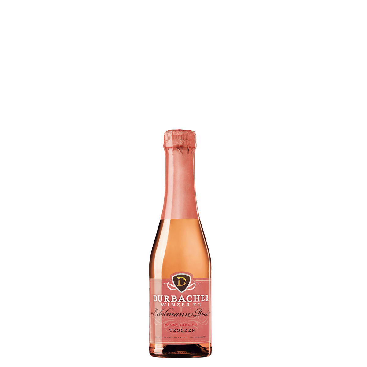 Piccoloflasche - Durbacher Edelmann Rosé Sekt trocken 0,2L