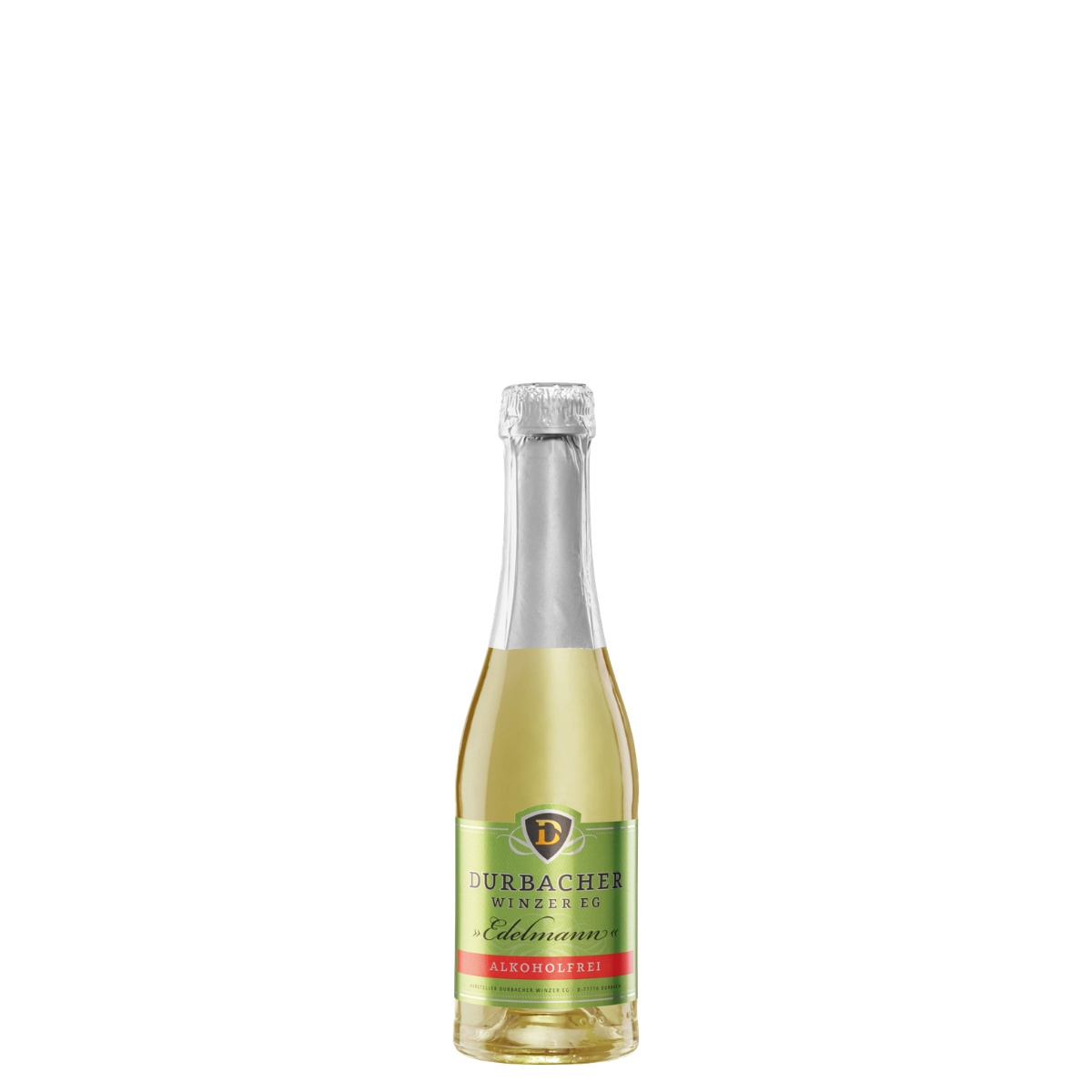 Eine Flasche Edelmann Weiß Alkoholfrei Piccolo 0,2 L
